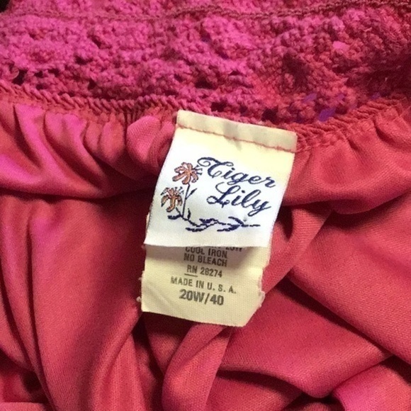 Vintage 70s hot pink muumuu tunic shirt - Picture 7 of 7